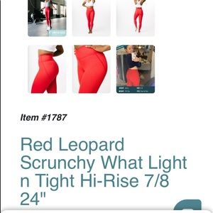 Zyia Red Leopard  Light /Tight Hi Rise 7/8